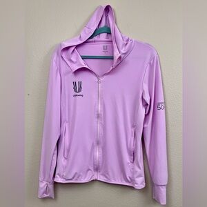 US Rowing Pink Zip-Up UV Protection Hoodie w/ Zipper Pockets Small